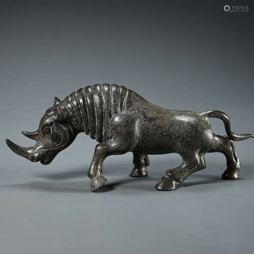 CHINESE WESTERN ZHOU DYNASTY BRONZE RHINOCEROS