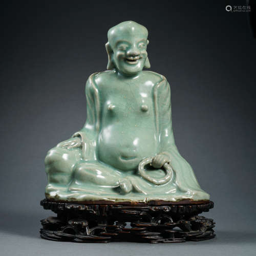 CHINESE SOUTHERN SONG LONGQUAN WARE CELADON GLAZE STATUE OF ...