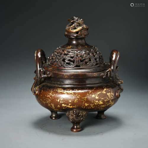 BRONZE FURNACE OF XUANDE PERIOD, MING DYNASTY, CHINA