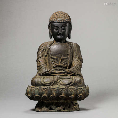 CHINESE MING DYNASTY BRONZE STATUE OF BUDDHA