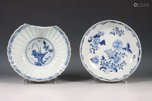 China, blauw-wit porseleinen kom, Kangxi periode (1662-1722)...