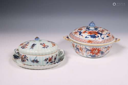 China, Imari porseleinen ecuelle en deksel, 18e eeuw,
