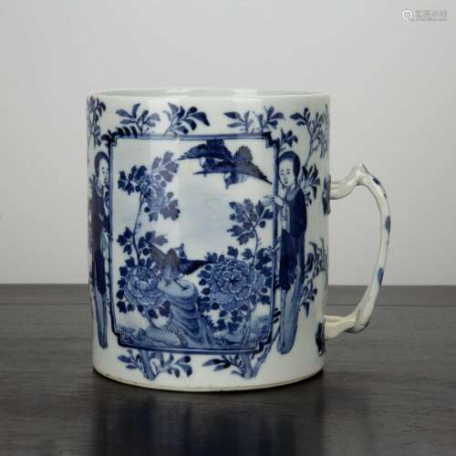 Large blue and white tankard Chinese, 19th Century, painted ...