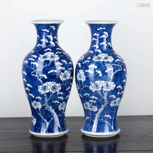 Pair of blue and white baluster vases Chinese, 19th Century ...