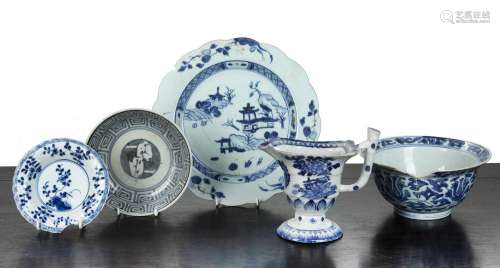 Group of blue and white porcelain Chinese, 17th Century and ...