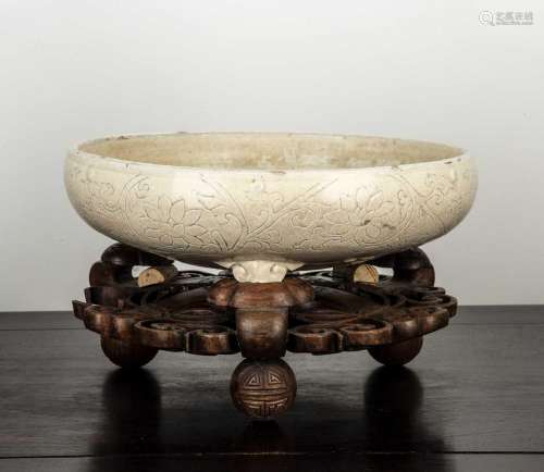 Dingyao lotus censer Chinese, Jin/ Northern Song dynasty wit...