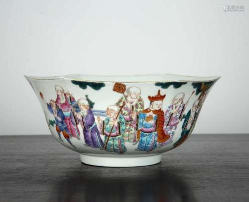 Polychrome decorated bowl Chinese, 19th Century decorated to...