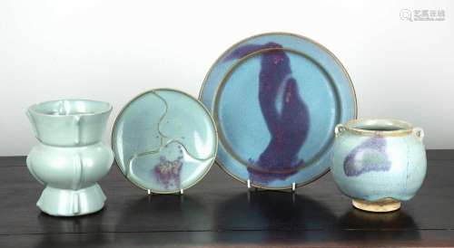 Collection of Jun ware ceramics Chinese, Song and later comp...