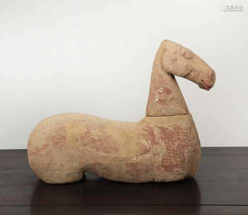 Large terracotta model horse Chinese, Tang or later the recu...