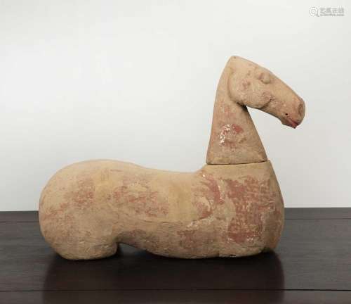 Large terracotta model horse Chinese, Tang or later the recu...