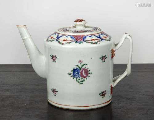 Famille rose teapot Chinese, 18th/19th Century decorated to ...