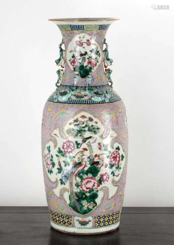 Nonya polychrome enamelled porcelain vase China, Malacca Str...