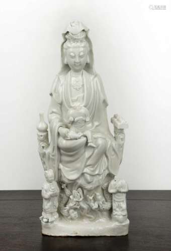 Dehua model of Guanyin Chinese, 18th Century with downcast e...