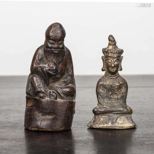 Miniature seated bronze Yi-dam Sino-Tibetan,18th/19th Centur...