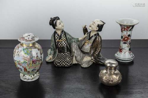Group of pieces Chinese and Japanese including a Chinese sil...