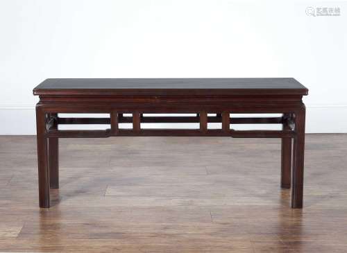 Hardwood low table Chinese, circa 1900 of rectangular 17th C...