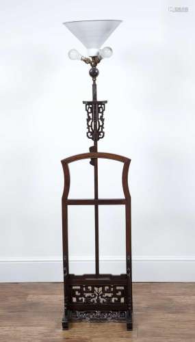 Hardwood stand Chinese, late 19th Century later converted to...
