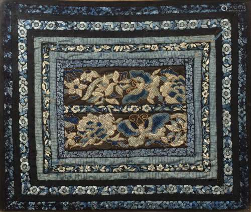 Kesi silk sleeve panel Chinese, late 19th/early 20th Century...