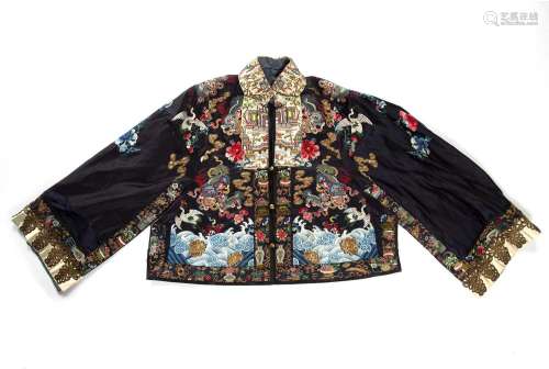 Embroidered silk jacket Chinese, 19th Century and later comp...