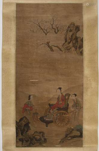 Chinese School scroll painting 19th Century painted in the M...