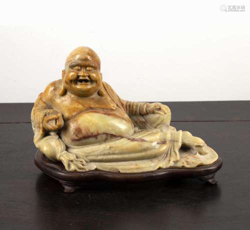Reclining soapstone buddha Chinese, early 20th Century the f...