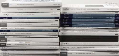 Quantity of Asian art catalogues mostly Sothebys but some Bo...