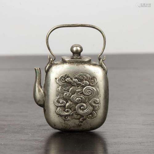 White metal novelty scent or snuff bottle Japanese, early 20...