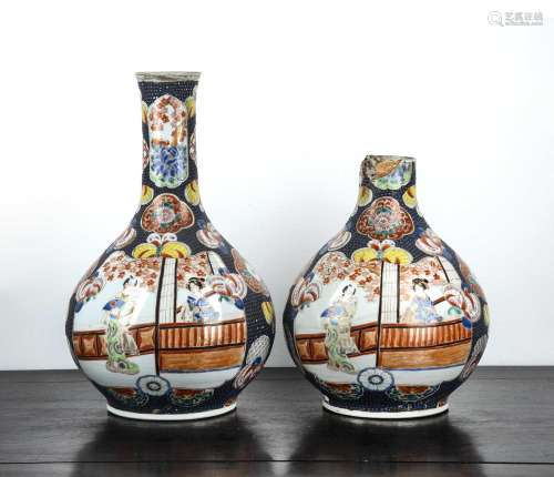 Pair of Satsuma bottle vases Japanese, late 19th Century eac...
