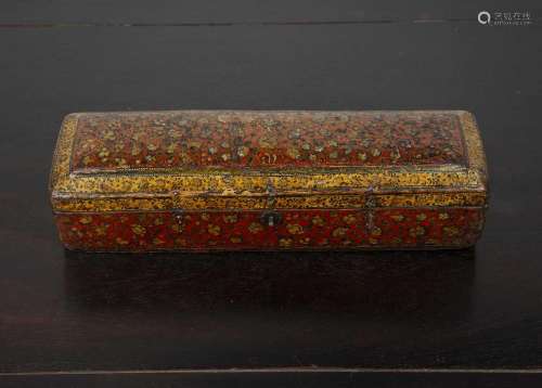 Persian box Iran, 18th Century of painted domed form, 30cm l...