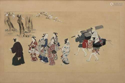 Processional study Japanese, late 19th Century woodblock pri...