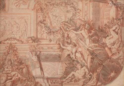 Atelier de Charles LE BRUN Paris, 1619 - 1690Relevé du décor...