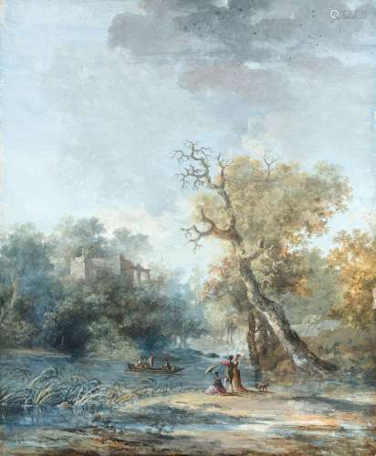 Louis-Gabriel MOREAU Paris, 1740 - 1806La promenade en barqu...