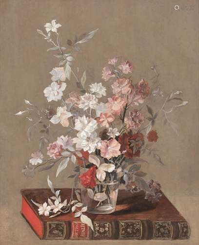 Ecole française de la fin du XVIIIe siècle Bouquet de fleurs...