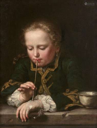 Alessandro LONGHI Venise, 1733 - 1813Jeune garçon aux bulles...