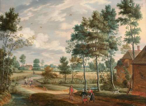 Isaac van OOSTEN Anvers, 1613 - 1661Le départ pour le lavoir...