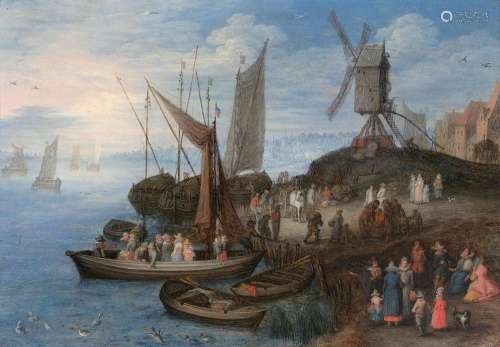 Josef van BREDAEL Anvers, 1688 - Paris, 1739Moulin près d'un...