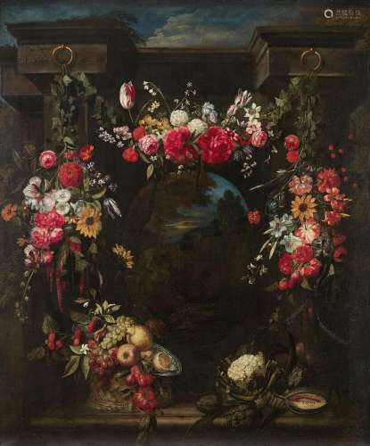 Frans YKENS Anvers, 1601 - Bruxelles, 1693Guirlande de fleur...