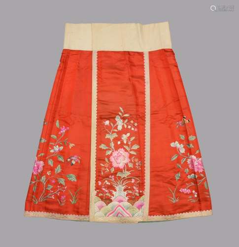 A Chinese Han silk skirt