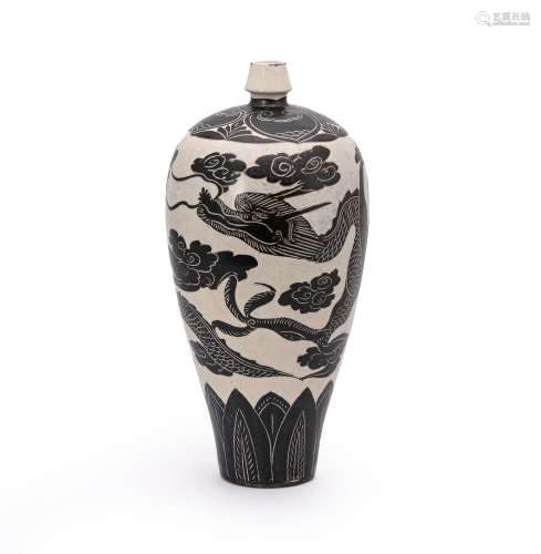 A Chizou type painted vase