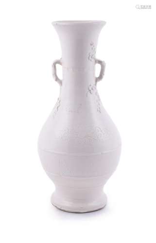 A Chinese blanc-de-chine porcelain vase