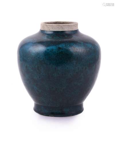 A Chinese turquoise glazed jar
