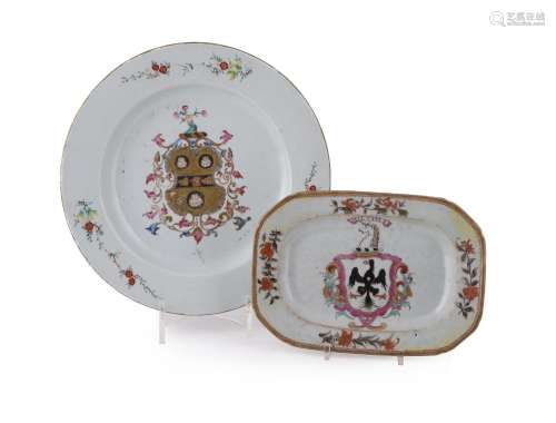 A Chinese armorial dish