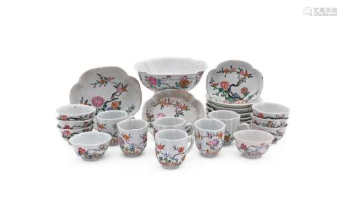 A Chinese Famille Rose part tea and coffee service