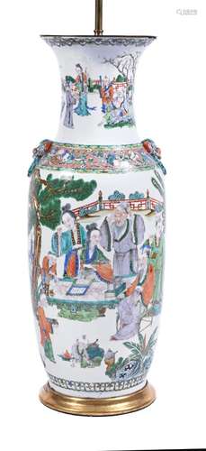 A large Chinese famille rose vase