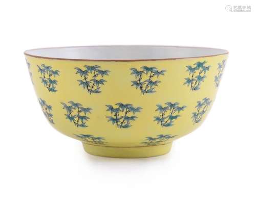 A Chinese famille rose 'Bamboo' bowl