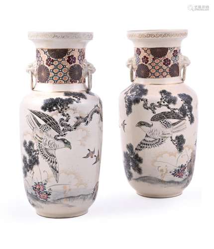 A pair of Japanese Satsuma Vases