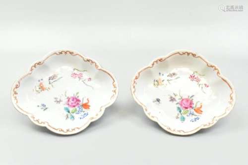 Pair of Chinese Famille Rose Dish,18th C.