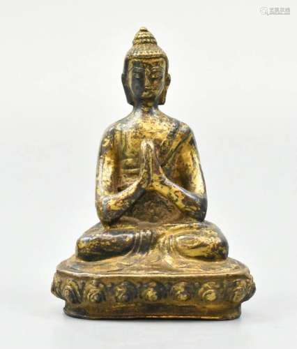 Chinese Gilt Bronze Buddha Figure, 17/18th C.