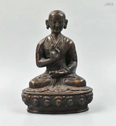 Chinese Bronze Buddha Figure, 19th C.
