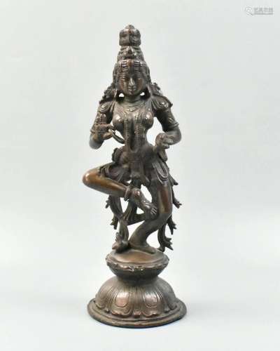 Antique Indian Bronze Shiva Statue, 19th C.